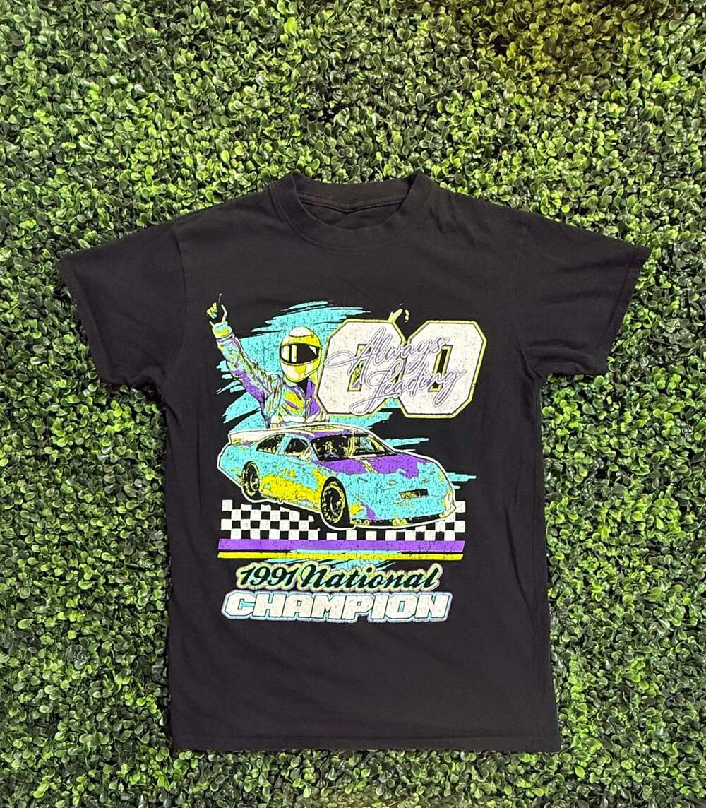 1991 National Champion Racecar Graphic Tee Size XS Black